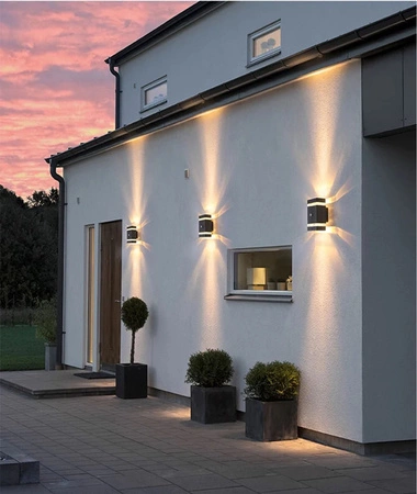 Kinkiet Ogrodowy Lampa Elewacyjna Zewnętrzna LX- 9110 PIR Czarna LEDLUX