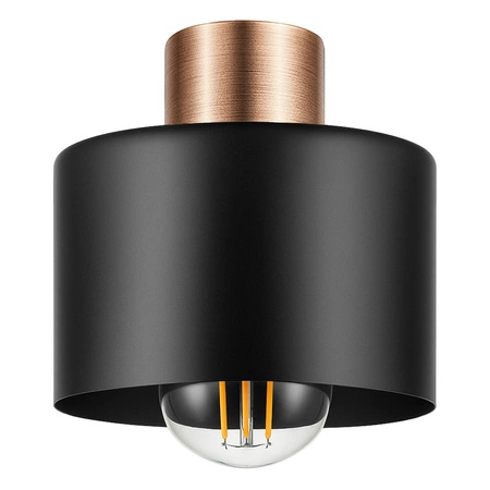 Lampa Sufitowa LX- 1020 Czarna + Miedź 3x E27 LEDLUX