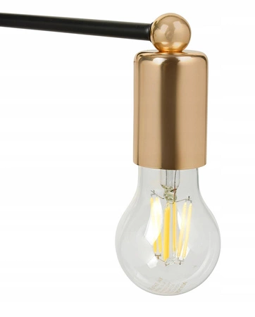 Lampa Sufitowa LX- 1118 Czarna + Złoto 4x E27 LEDLUX
