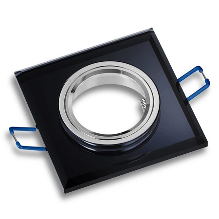 Oprawa Halogenowa Szklana Sufitowa LX- 7003 Czarna MR16 GU10 Kwadrat LEDLUX