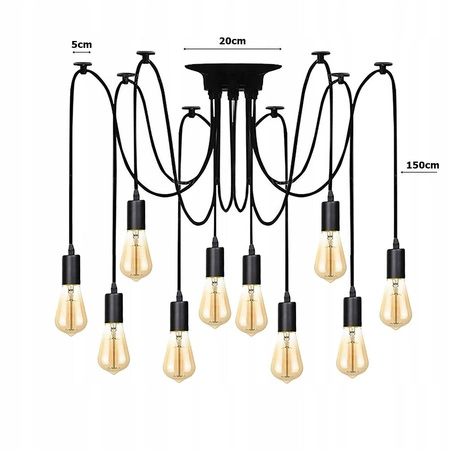 Lampa Wisząca LX- 1172 10x E27 LEDLUX