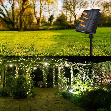 Girlanda Lampa Solarna Świetlna Ogrodowa Drucik LSOL-020 LEDLUX