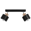 Lampa Sufitowa LX-1107 Czarna + Miedź 2x E27 LEDLUX
