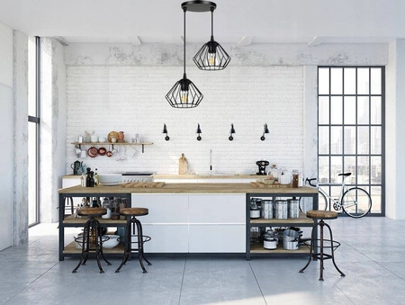 Lampa Wisząca LX- 1042 Czarna 2x E37 LEDLUX