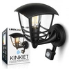 Lampa elewacyjna LED zewnętrzna kinkiet ogrodowy Premium LEL-0008 PIR CZARNA LEDLUX
