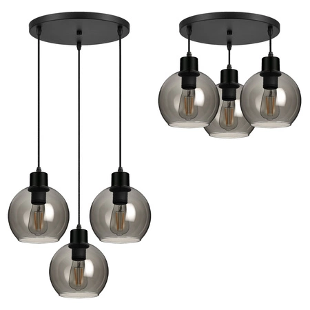 Lampa Wisząca LX- 1135 Czarna 3x E27 LEDLUX