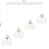 Lampa Wisząca LX- 1348 Biała + Złoto 4x E27 LEDLUX