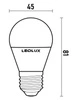 Żarówka LED E27 G45 6W = 60W 600lm 3000K biała ciepła LEDLUX