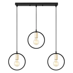 Lampa Wisząca LX-1362 Czarna+ Złoto 3x E27 LEDLUX