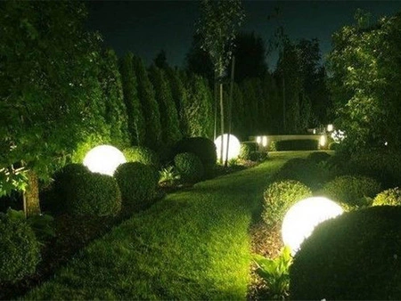 Lampa Solarna LED biała kula 15cm LSOL-002 LEDLUX