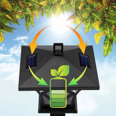 Lampa Solarna Ogrodowa LED Zewnętrzna 1,5m Latarnia Wbijana Słupek ogrodowy LSOL-007 LEDLUX