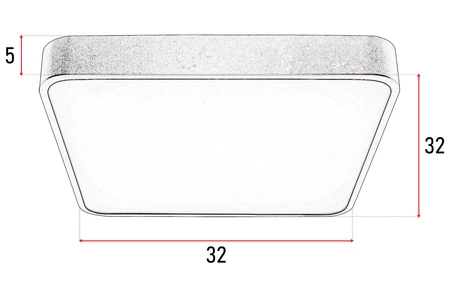 Plafon Lampa Sufitowa LX- 941 Czarny 30W 4000K LEDLUX