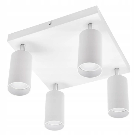 Oprawa Sufitowa Natynkowa Reflektor Kwadratowa GU10 LX-8370-4 Biała LEDLUX