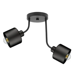 Lampa Sufitowa LX- 1296KBK Czarna 2x E27 LEDLUX