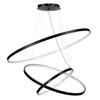 Lampa Sufitowa Wisząca LED Trzy Okręgi LX- 932 90W Czarna  biała neutralna LEDLUX