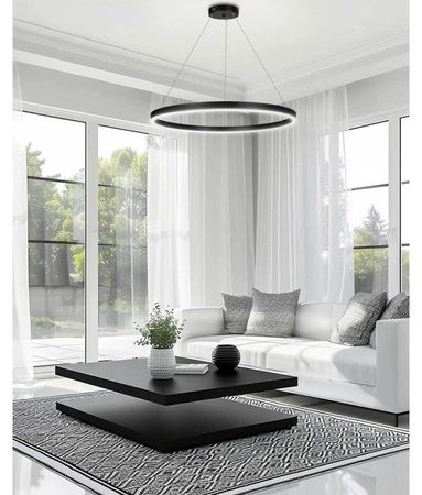 Lampa Sufitowa Wisząca LED Okrągła LX- 919 38W Czarna biała neutralna LEDLUX