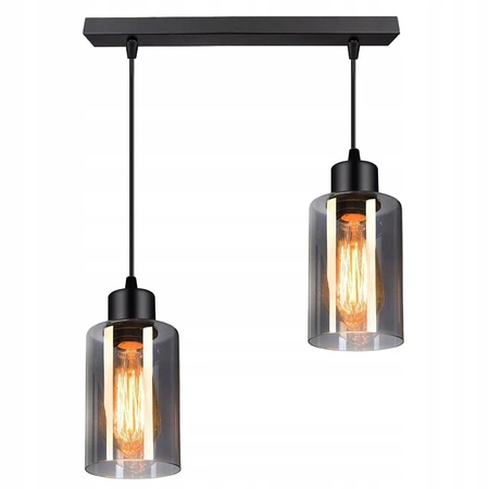 Lampa Wisząca LX- 1220 Czarna 2x E27 LEDLUX