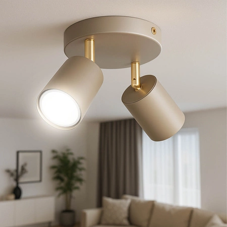 Lampa sufitowa KINKIET LED GU10 beżowa Spot Kaszmir Premium LX1341