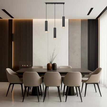 Lampa Wisząca LX-1413 Czarna + Złoto 3x GU10 LEDLUX