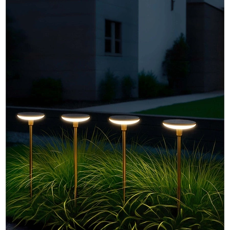 4x LAMPA SOLARNA LED LAMPKA WBIJANA OGRODOWA SŁUPEK UFO LATARNIA SZPIKULEC LSOL-061 LEDLUX