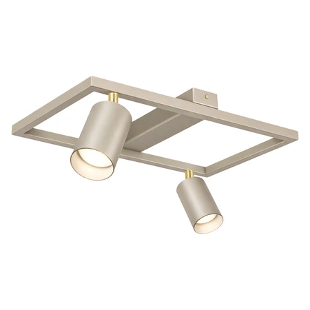 Lampa Sufitowa Plafon Ramka Kaszmir Ecru Beżowa 2x Gu10 do Pokoju Sypialni OPN-007 2x GU10 BEIGE