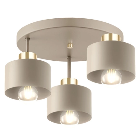 LAMPA sufitowa wisząca LED ŻYRANDOL PLAFON loft nowoczesna E27 beżowa LX1020