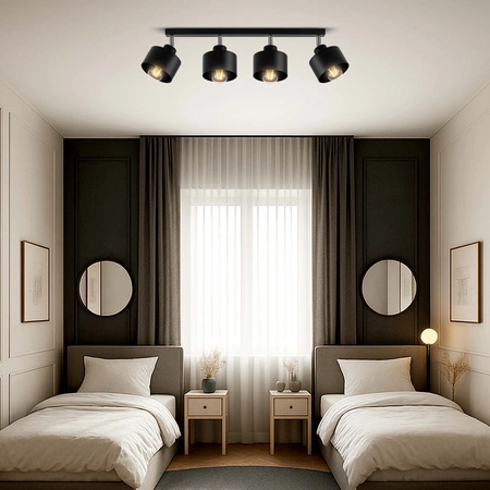 Lampa Sufitowa LX- 1195 Czarna 4x E27 LEDLUX