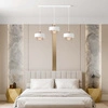 Lampa Wisząca LX- 1186 Biała + Miedź 3x E27 LEDLUX