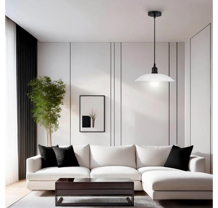 Lampa Sufitowa Żyrandol LED Loft Edison biała metalowa nowoczesna do Salonu PT- 607 Biała 1x E27 LEDLUX