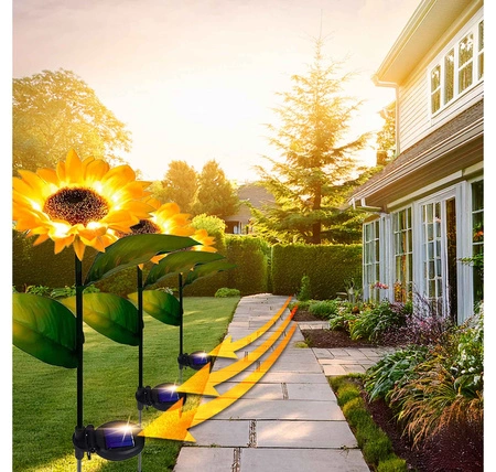 LAMPA SOLARNA OGRODOWA LED SŁONECZNIK Sztuczne Kwiaty Lampki Solarne LSOL-051 LEDLUX