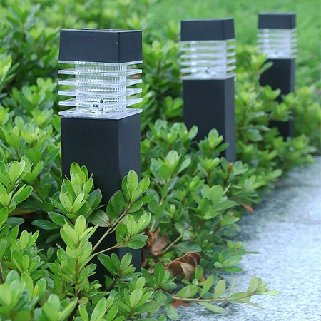 6x Lampa Solarna LED SŁUPEK OGRODOWY Czarny WBIJANY Ozdobny PREMIUM LSOL-003 LEDLUX