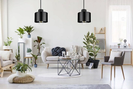 Lampa Wisząca LX- 1037 Czarna 1x E27 LEDLUX