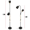 Lampa Podłogowa stojąca 2xE27 nowoczesna Czarna Regulowana do salonu Loft LPD-005 BLACK E27 LEDLUX