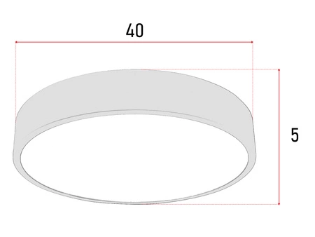 Plafon Lampa Sufitowa LX- 939 Biały 40W 4000K LEDLUX