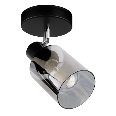 Lampa Sufitowa Wisząca Kinkiet 2w1 Szklana Nowoczesna do Salonu E27 Czarna LX-1093 LEDLUX