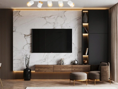 Lampa Sufitowa LX- 1389 Biała + Złoto 5x E27 LEDLUX