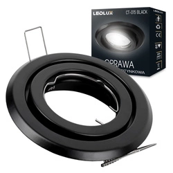 Oprawa Halogenowa Sufitowa CT- 015 Czarna MR16 GU10 Okrągła LEDLUX