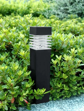 4x Lampa Solarna LED SŁUPEK OGRODOWY Czarny WBIJANY Ozdobny PREMIUM LSOL-003 LEDLUX