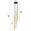 Lampa Sufitowa wisząca LED Tuba ZŁOTA nowoczesna 3xG9 LX-1161 LEDLUX