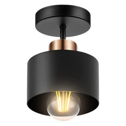 Lampa Sufitowa LX- 1038 Czarna + Miedź 1x E27 LEDLUX
