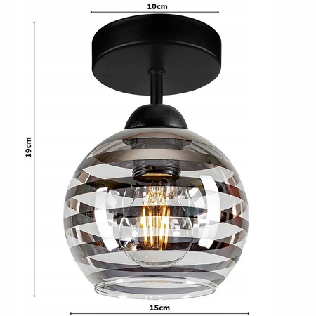 Lampa Sufitowa LX- 1232 Czarna 1x E27 LEDLUX