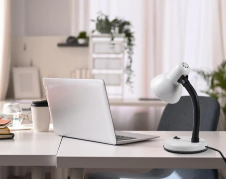 LAMPKA BIURKOWA LED LX-1812 Biała Regulowana Szkolna LEDLUX