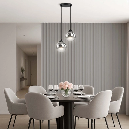 Lampa Wisząca LX- 1325 Czarna 2x E27 LEDLUX