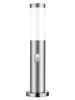 Lampa Ogrodowa Stojąca Słupek E27 LX- 710 INOX 45cm PIR LEDLUX