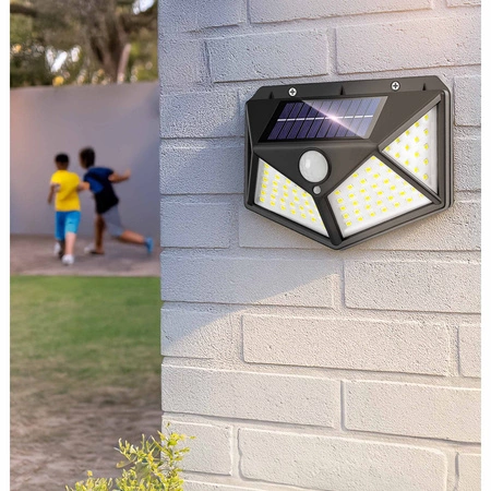 4x Lampa Solarna LED Elewacyjna Naświetlacz Reflektor Słupek czujnik ruchu LSOL-009 LEDLUX