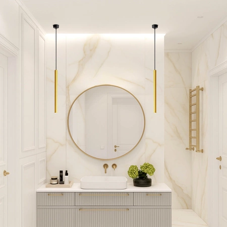 Lampa Sufitowa wisząca LED Tuba ZŁOTA nowoczesna G9 LOFT LX-1143 LEDLUX