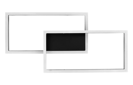 Lampa Sufitowa Wisząca LED Dwa Prostokąty LX- 930 48W Czarna biała neutralna LEDLUX