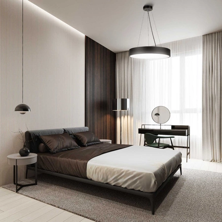 Lampa Sufitowa Wisząca LED Okrągła LX- 901 20W Czarna biała neutralna LEDLUX