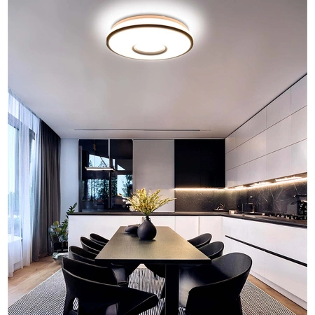 Lampa Sufitowa Panel LED PLAFON 24W CCT ściemniacz + pilot biała ciepła zimna neutralna LX- 910 Czarna LEDLUX