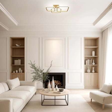 Lampa Sufitowa LED Wisząca nowoczesna żyrandol plafon 30W biała neutralna LX-957 GOLD